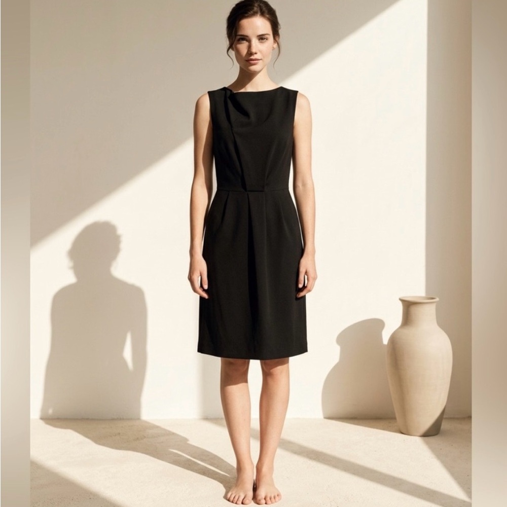 Zara Black Sleeveless Sheath Dress